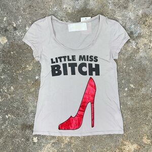 Grey Little Miss B* High Heel Tee
